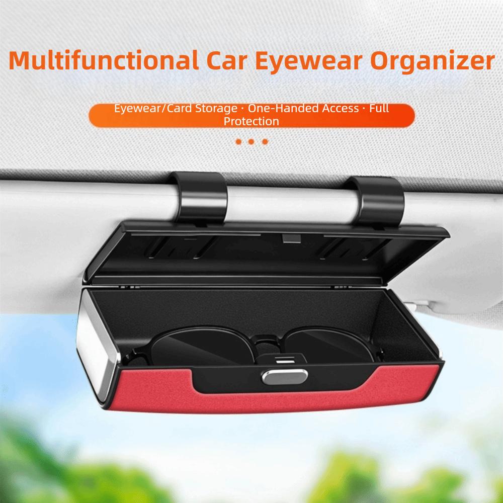 Storage Organizer Sun Visor Glasses Holder Glasses Protection Storage Box Car Interior Accessories