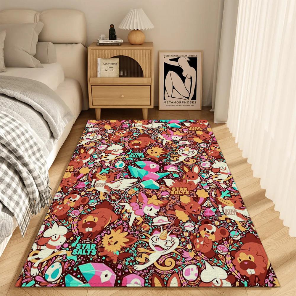 Fashion Entrance Mat Living Room Rugs Decoration P-Pokemon Super Absorbent Bathroom Rug Floor Mats Bedroom Carpet for Kitchen