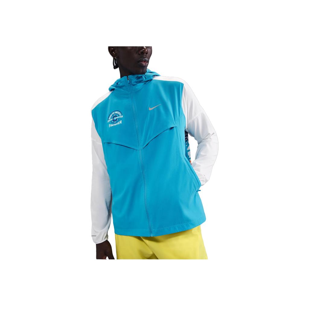 Nike Impossibly Light Hooded Zip Long Sleeve Waterproof Breathable Running Jacket Men Jackets Blue White HQ4272-487