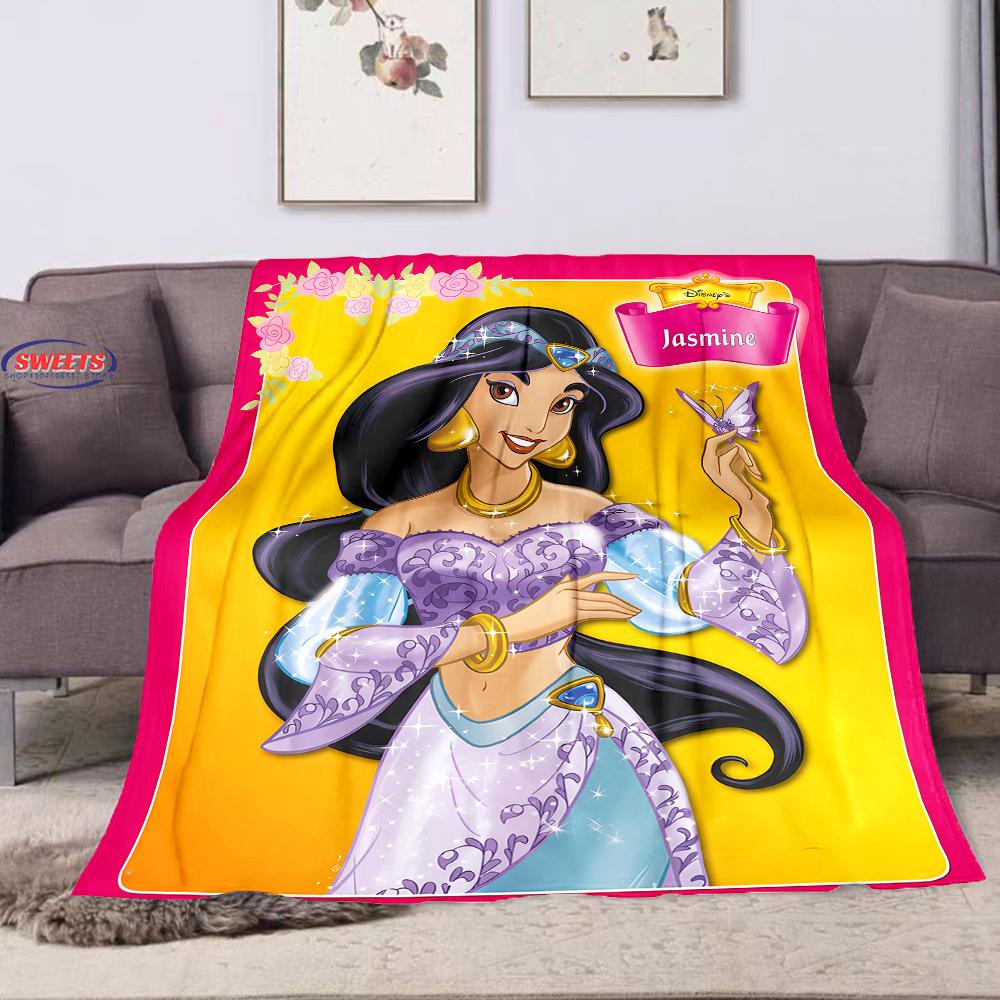 6 Sizes Princess Aladdin Blanket, Sofa Bed Cover Four Seasons Soft Fluffy Quilt Blanket, Indoor Outdoor Leisure Nap Blanket Gift