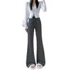 Casual Sports Sweatpants Women's Spring, Autumn and Winter New High-waisted Micro-flared Pants Striped Thin Lazy Style Wide-leg Pants
