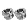 2Pcs Male Weld On Bung AN16 Stainless Steel Weldable Fitting for Fuel Oil Coolant Fluid Turbo Drain Catch Can