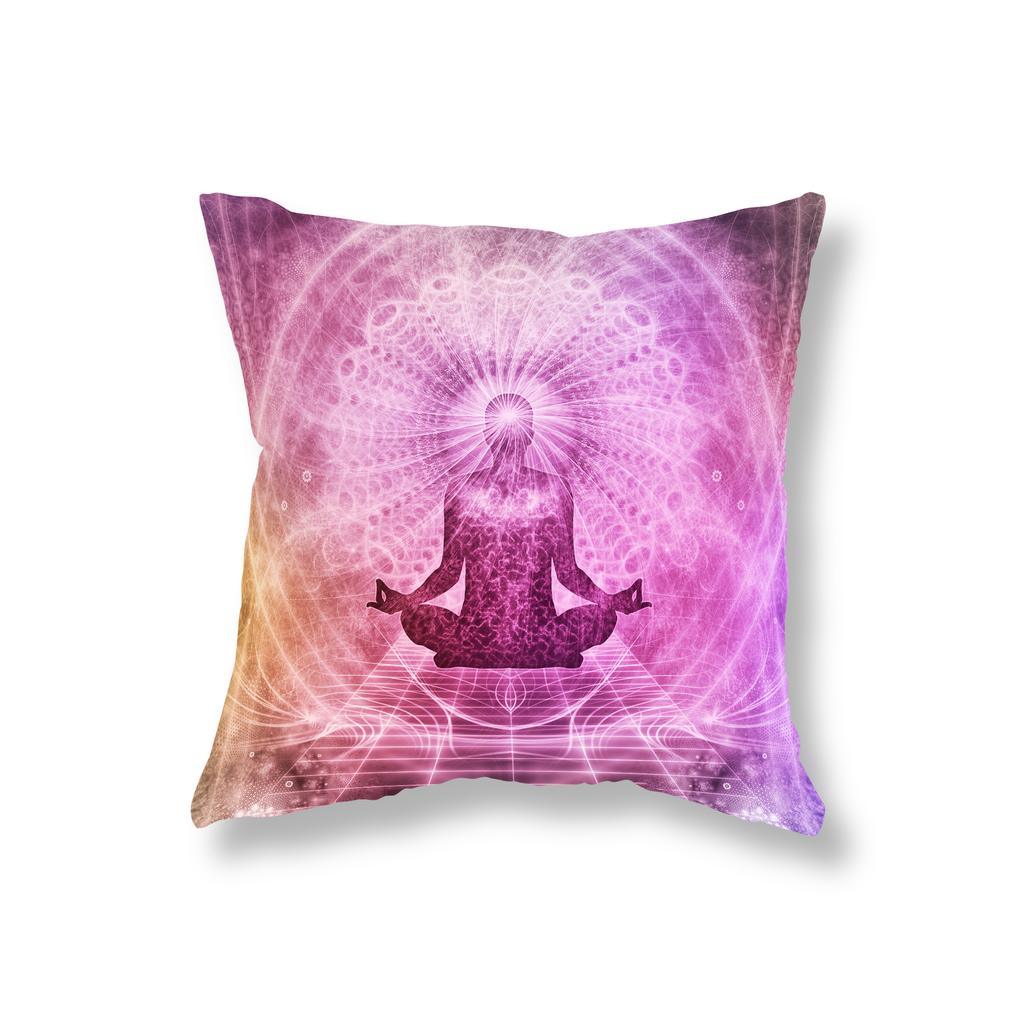 Meditation Buddha Kissenbezug Sofa Dekoration Zimmer Nachttisch Büro Spiel Stuhl Kissenbezug Home Decor Kissenbezug 45x45cm