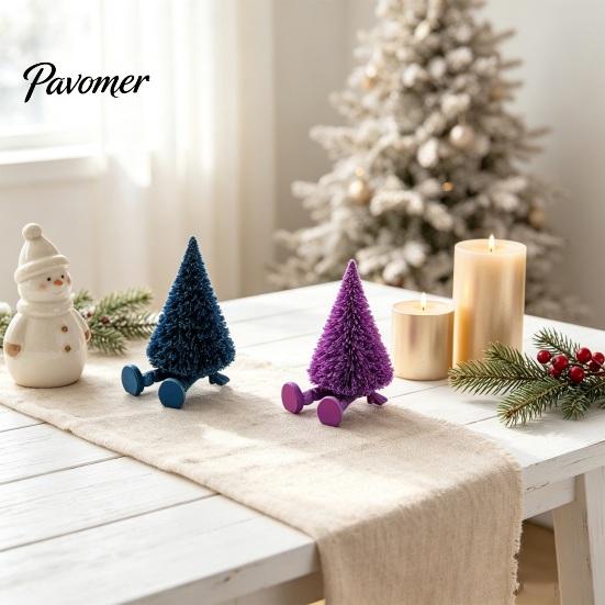 Unique Creative Christmas Gifts Tree Figure, Flexible Movable Joints 3D Printed Holiday Atmosphere Decorations Ornament, Festive Figure for