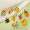 Dopamine Feng Shui Fruit Lemon Slices Oil Drip Necklace Bracelet Accessories Fresh Wind Pendant