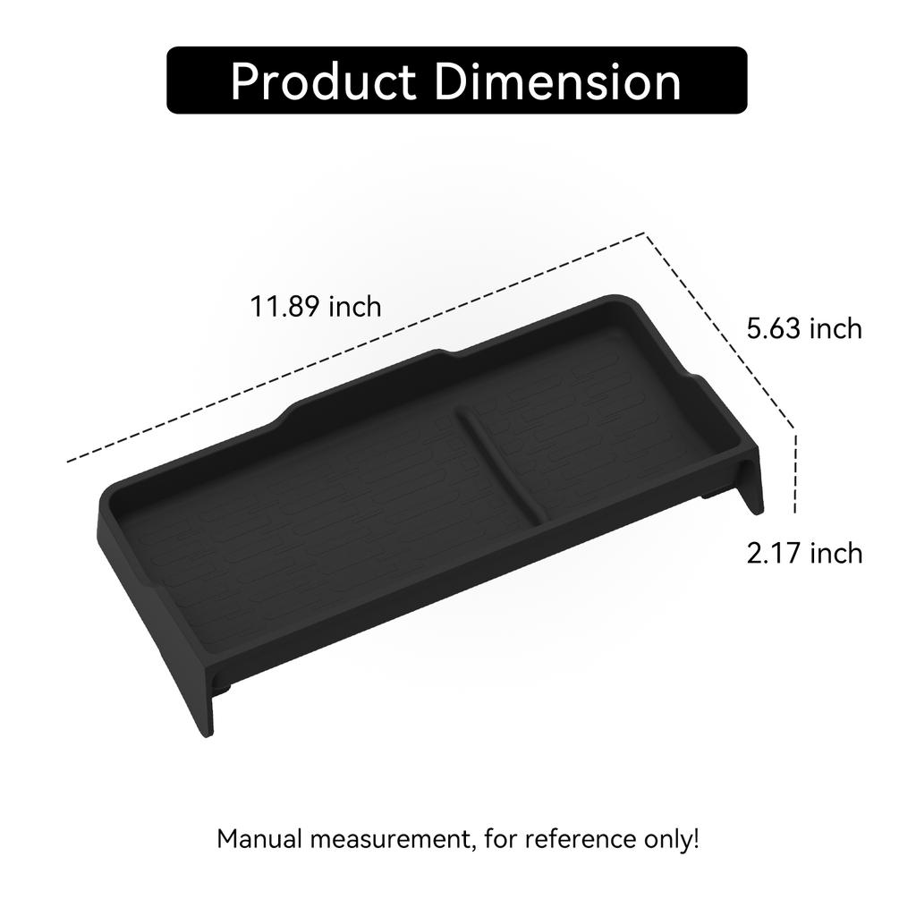 Smabee Left Drive for Ford Explorer 2026 US Version Dashboard Storage Tray Silicone Center Hidden Tray Behind Screen Accessories