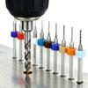 Pack of 10 Small Size Drill Bits Set Designs for Electronics Repair Model Crafting and Precise Work in Tight Spaces