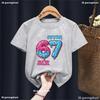 2025 Hot Sale Ice Cream Six Seven 67 Meme Printed T Shirt Girls/Boys Funny Kawaii Kids Clothes Summer Short Sleeve Shirt