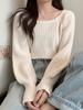 Autumn Winter Loose Women Sweaters Casual Soft Long Puff Sleeve Pullovers Jumpers Knitwear Basic Sweater For Women Tops 2026