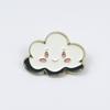 Creative Sun and Cloud Metal Brooch: Cute Geometric Expression Accent for Clothing