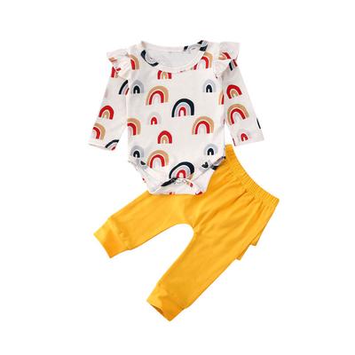 rainbow romper baby girl