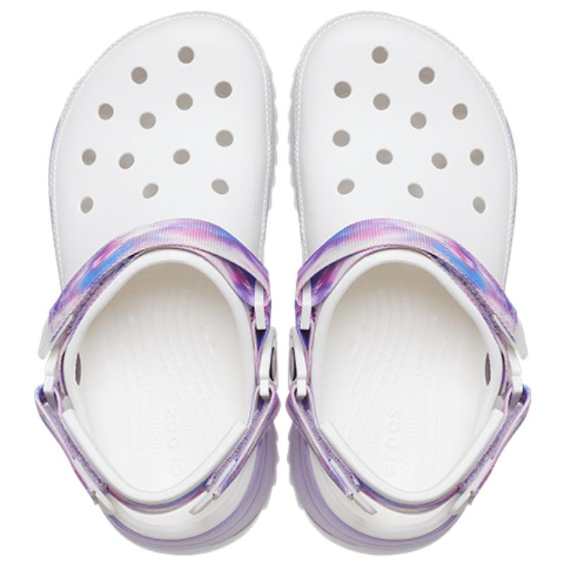 Crocs Classic Clog EVA Round Toe Perforated Shoes Unisex White Purple
