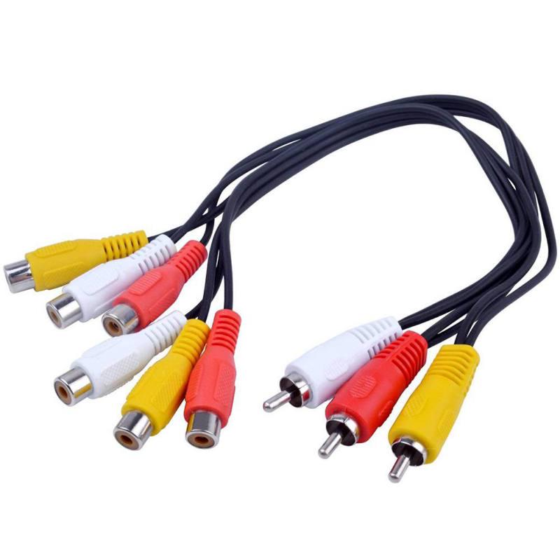 3 RCA (папа) в шнур RCA Женский аудио видео адаптер кабель AV разъем конвертер 6 – купить по низким ценам в интернет-магазине Joom