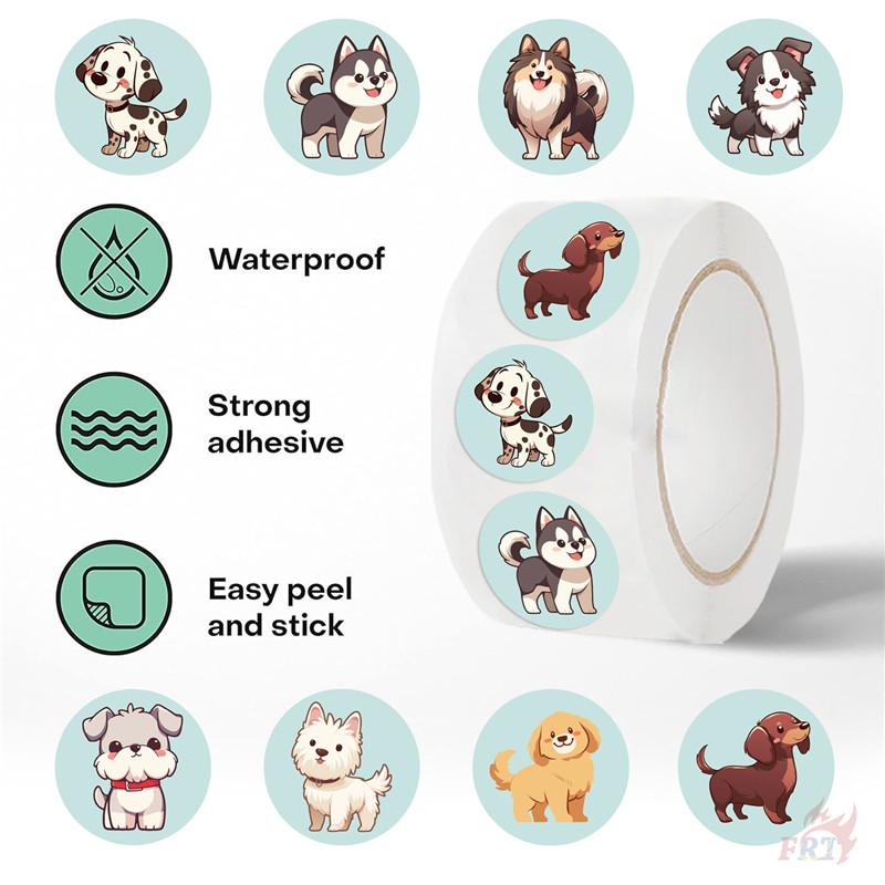 500Pcs/Roll Q Pet Dogs Kids Rewards Stickers - DIY Scrapbooks Album Decor Sealing Label Decals