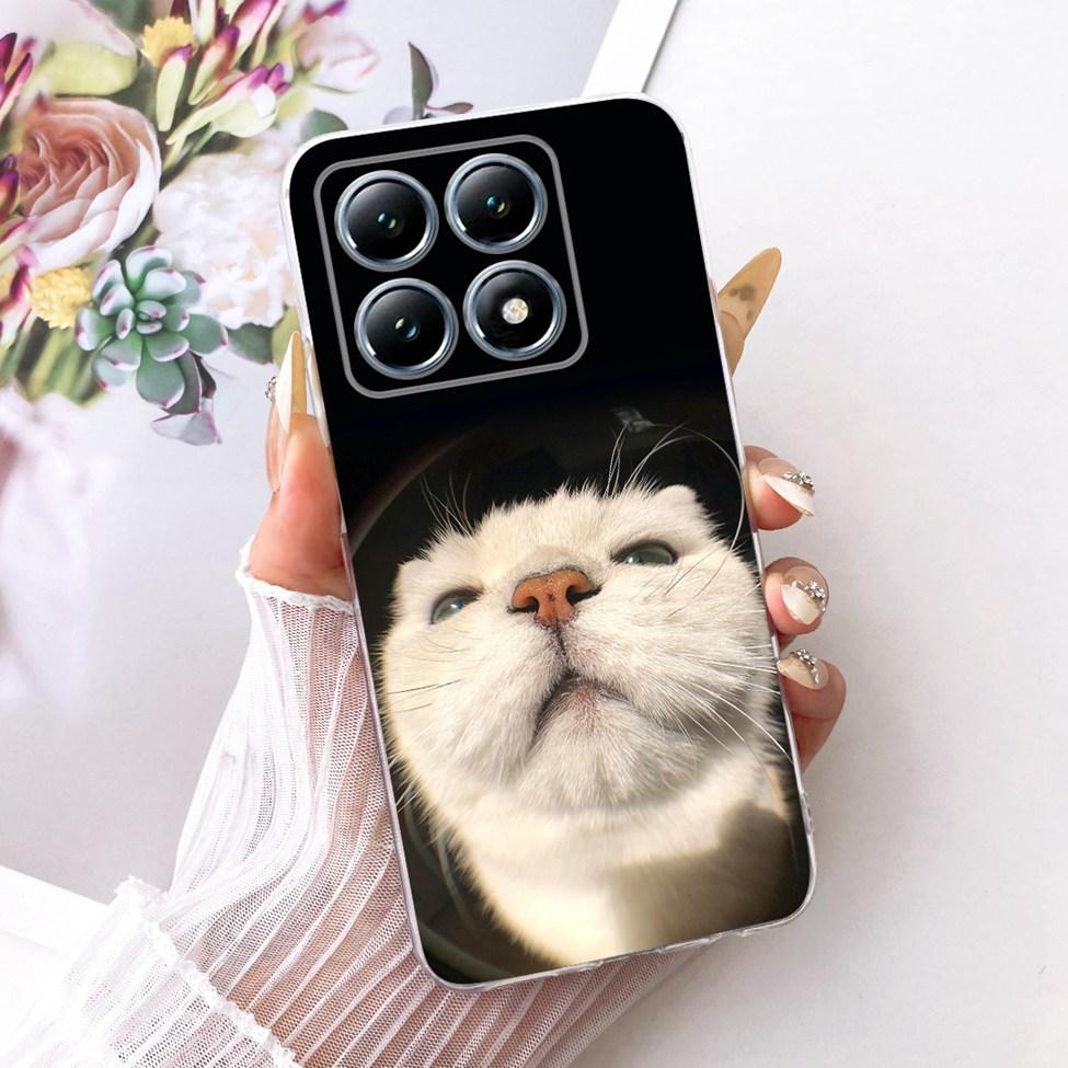 Transparent Casing For Xiaomi 14T Pro Case Cute Cat Luxury Fashion Butterfly Funny Cool Painted Cover 2407FPN8EG