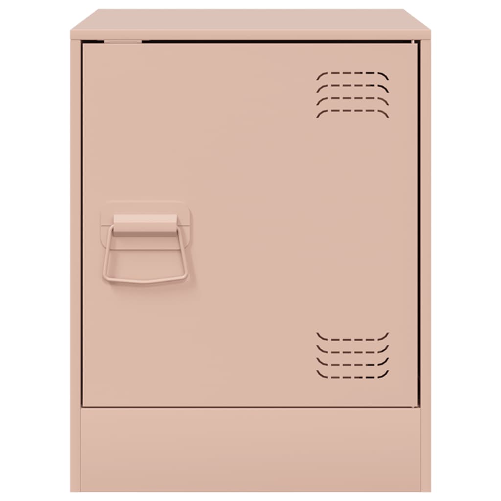 Nightstand Pink 34.5 x 39 x 44 cm Steel