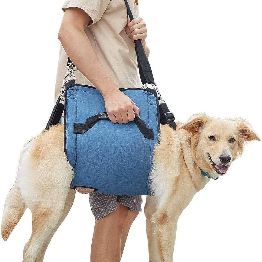 

Adjustable Pet Walking Aid Straps Breathable Dog Sling Carrier Dog Lifting Harness Old Black M