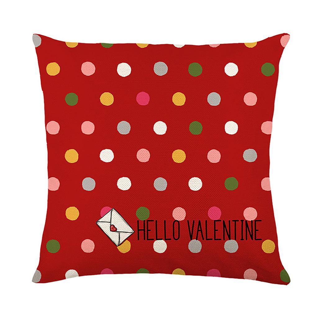 Valentine's Day Pillow Cover 17.7x17.7 Inch Heart Design - Cozy Throw Cushion Case For Bedroom, Sofa & Couch, Perfect Home Decor For Love & Romance