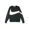 Nike Big Swoosh Logo Crew Neck Sweatshirt Men Sweatshirt Black AR3089-012