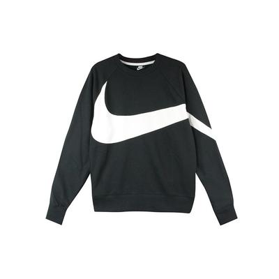 Nike Sportswear Big Swoosh French Terry Crew Neck Sweatshirt Men Black AR3089-012