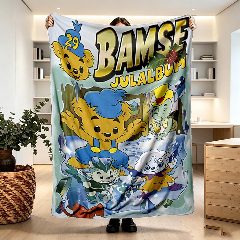 Bamse Print Blanket - Soft & Comfortable, for Bedroom, Travel, Sofa, Home Decoration - Birthday Christmas Gift for Friend