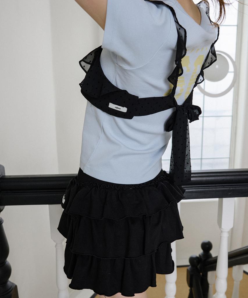 Leteoli Cancan Banding Mini Skirt_Black