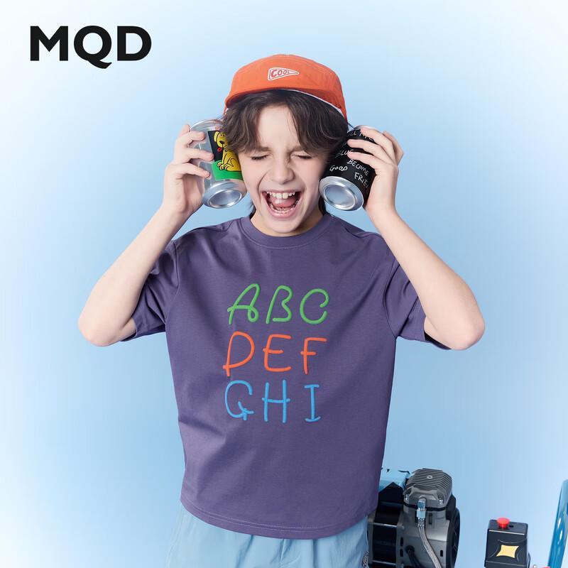 Охлаждающая детская футболка с коротким рукавом и буквой MQD 120