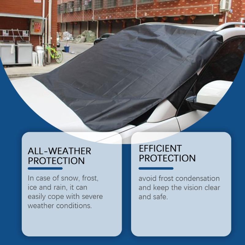 Windshield Snow Cover, Windshield Cover for Ice and Snow Windproof Sunshade Cover for Car SUV,61x28inch