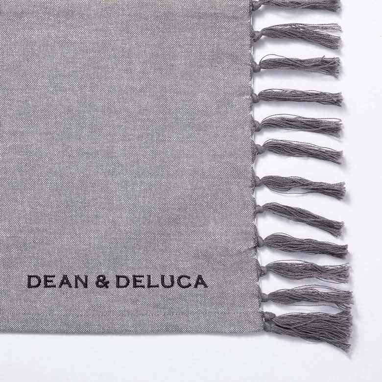 DEAN & DELUCA Cotton Chambray Cloth, Gray, Approx. 130 x 180 cm