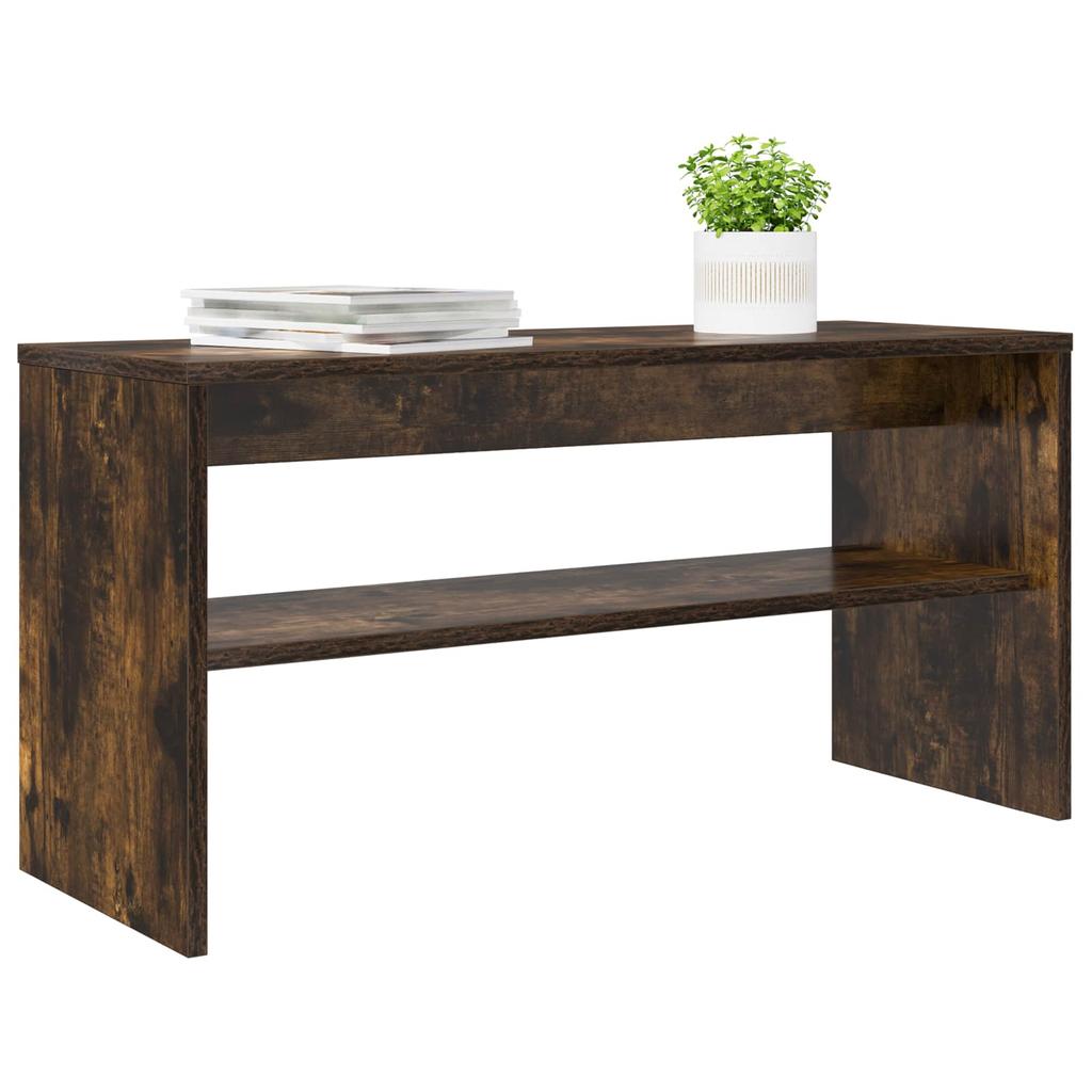 TV Stand in Smoked Oak Finish 80 x 30 x 40 cm Engineered Wood