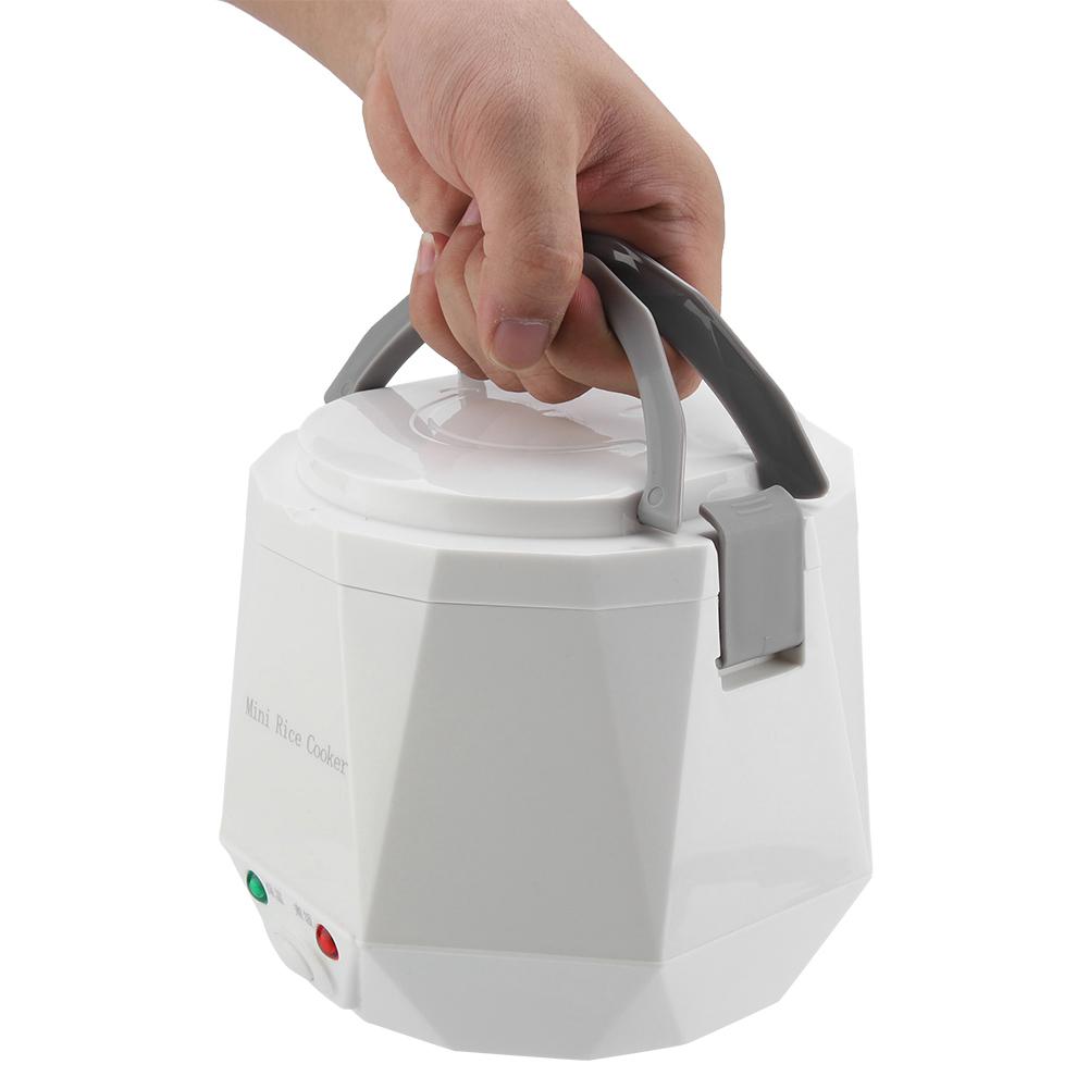 12V 100W 1.3 L Electric Portable Multifunctional Rice Cooker Food Steamer for Car White