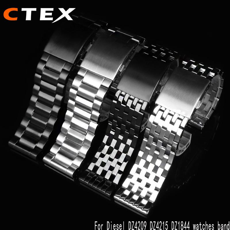 24mm 26mm 28mm 30mm Stainless Steel Watch Strap for Diesel DZ4316 DZ7395 7305 4209 4215 Men Metal Solid Wrist Watchband Bracelet