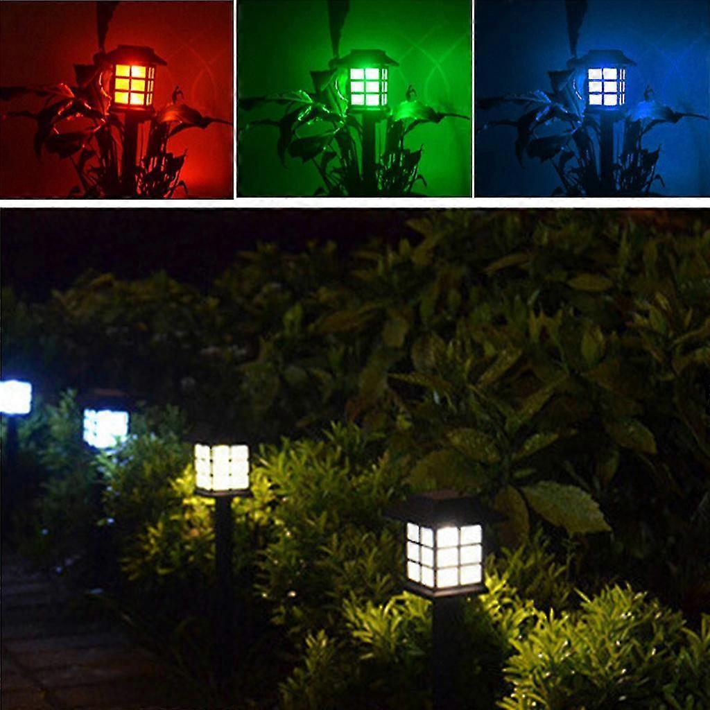 White Led Outdoor Solar Powered Lantern Garden Lawn Landscape Light Yard Path