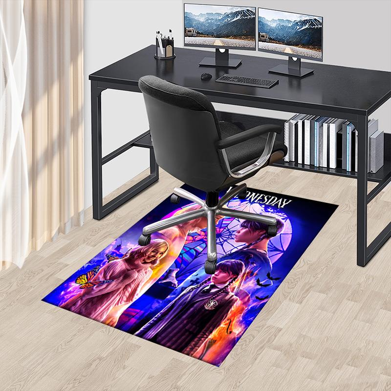 1pc Wednesday Addams Family Carpet for Playroom Bedroom Living Room Sofa Home Decor,kids Game Area Rug Non-slip Floor Mat Y82668