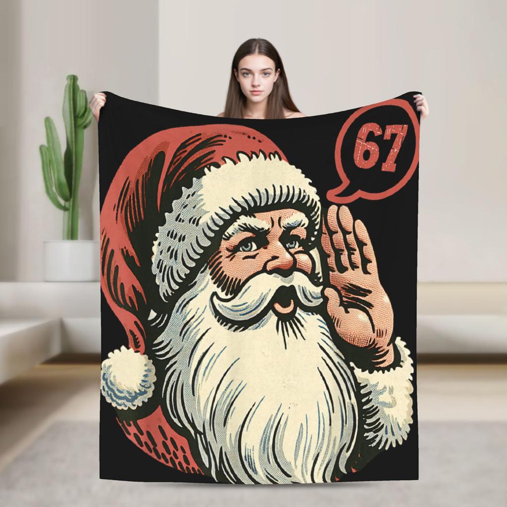 Dankbar für Sechs Sieben 6 7 Meme 67 Thanksgiving Truthahn Flanelldecken Winter Warm Weiche Überwurfdecke Schlafzimmer Bettüberwurf