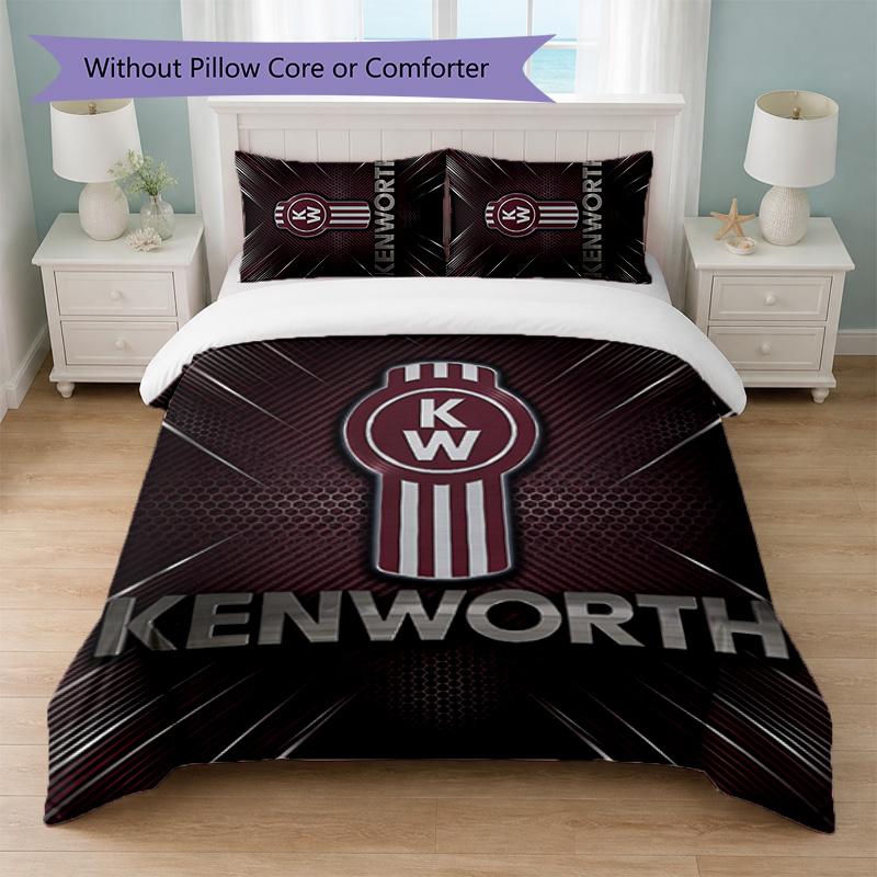 Kenworth Print 3Pcs Bedding Set Duvet Cover With Two Pillowcases Soft Bed Linen For Household Bedroom