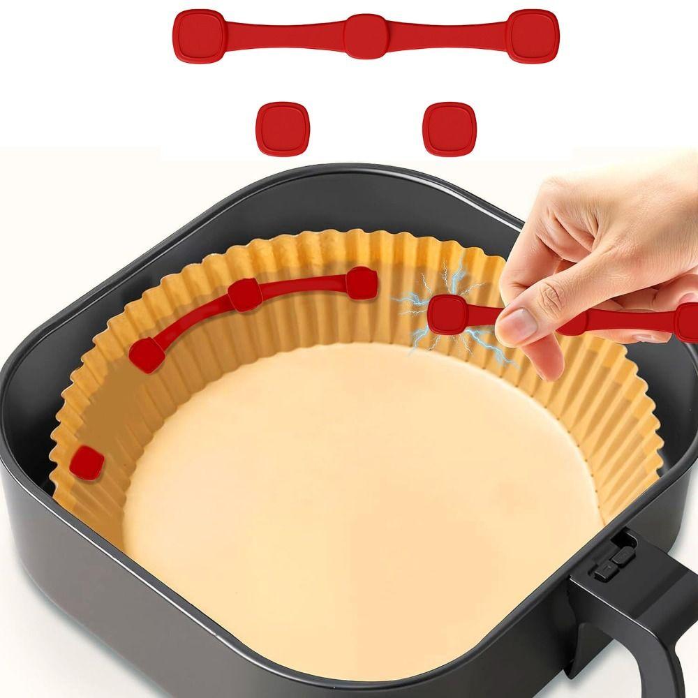 2 Set Non-Scratch Air Fryer Magnet Buckle Reusable Air Fryer Parchment Paper Lock  Baking