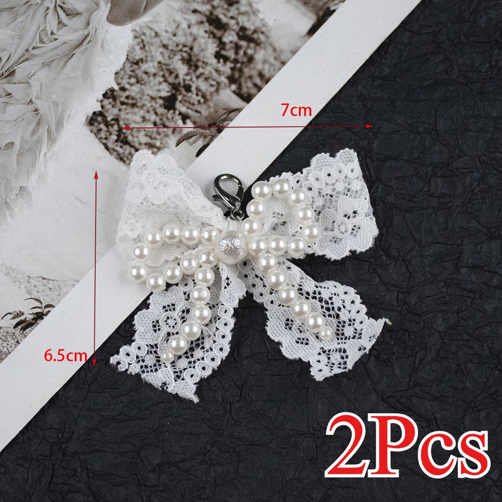 Pearl Bow Shoelace Charms Fashion Decorative Shoe Flower Buckle Trendy Sneaker Accessories for Women's Footwear Decoration