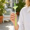 10Pcs Cocktail Paper Straws, Margarita Drink Straws with Lime Decoration, Disposable Fruit Picks for Cake And Party