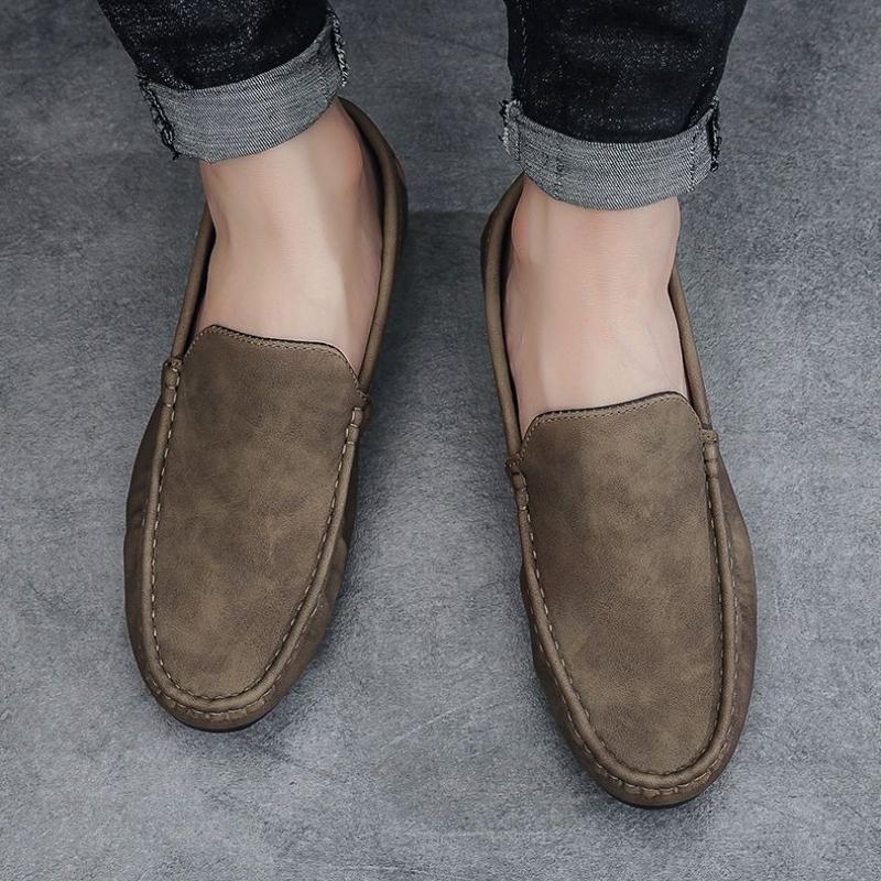 Fashion Slip-on Office Flat Men's Leather Shoes Non In Promotion Common Legitimate Social High Quality Fashion 2025 New Male Casual Shoe