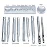 11pcs Metal Handle Rivet Setter With Base Punch Tool Kit DIY Snap Fastener Tool  Leather DIY