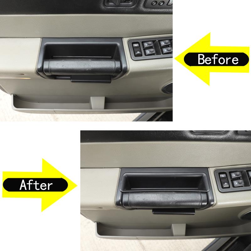 For Hummer H2 2003-2007 ABS Black Car Door Armrest Storage Box Multifunctional Capacity Storage Box Car Accessories