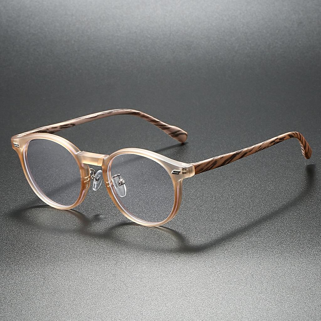 KAMMPT Vintage Round Glasses Fashion Retro Blue Light Blocking Eyeglasses Trendy Stylish Design Candy Color Rim Optical Frames