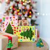 6 Blätter/Set Weihnachtsbaum Geschenk Kuchen Schleife Muster Aufkleber Selbstklebende Anti-verblassen Kinder DIY Weihnachten Puzzle Aufkleber