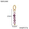 CARLIDANA2PCS Hot Sale Heart Colored Natural Stone Accessories Non Tarnish DIY Jewelry Plated Gold Stainless Steel Charm Pendant