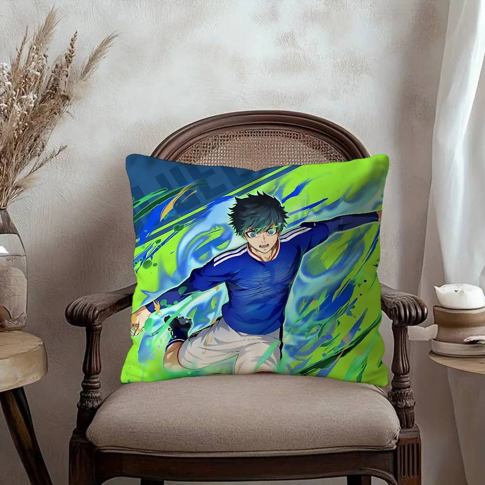 B-Blue Lock Pillow Cushion Cover Pillowcase Living Room Sofa Home Decor Customized