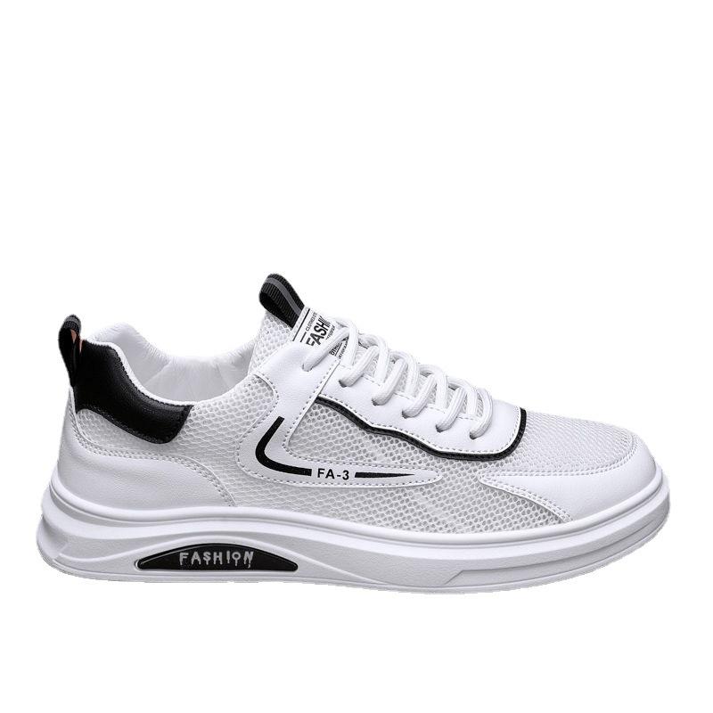 Pantofi bărbați toamnă respirabili pantofi sport de alergare plasă confortabili pantofi casual la modă exterior cu talpă joasă versatili pantofi albi bărbați