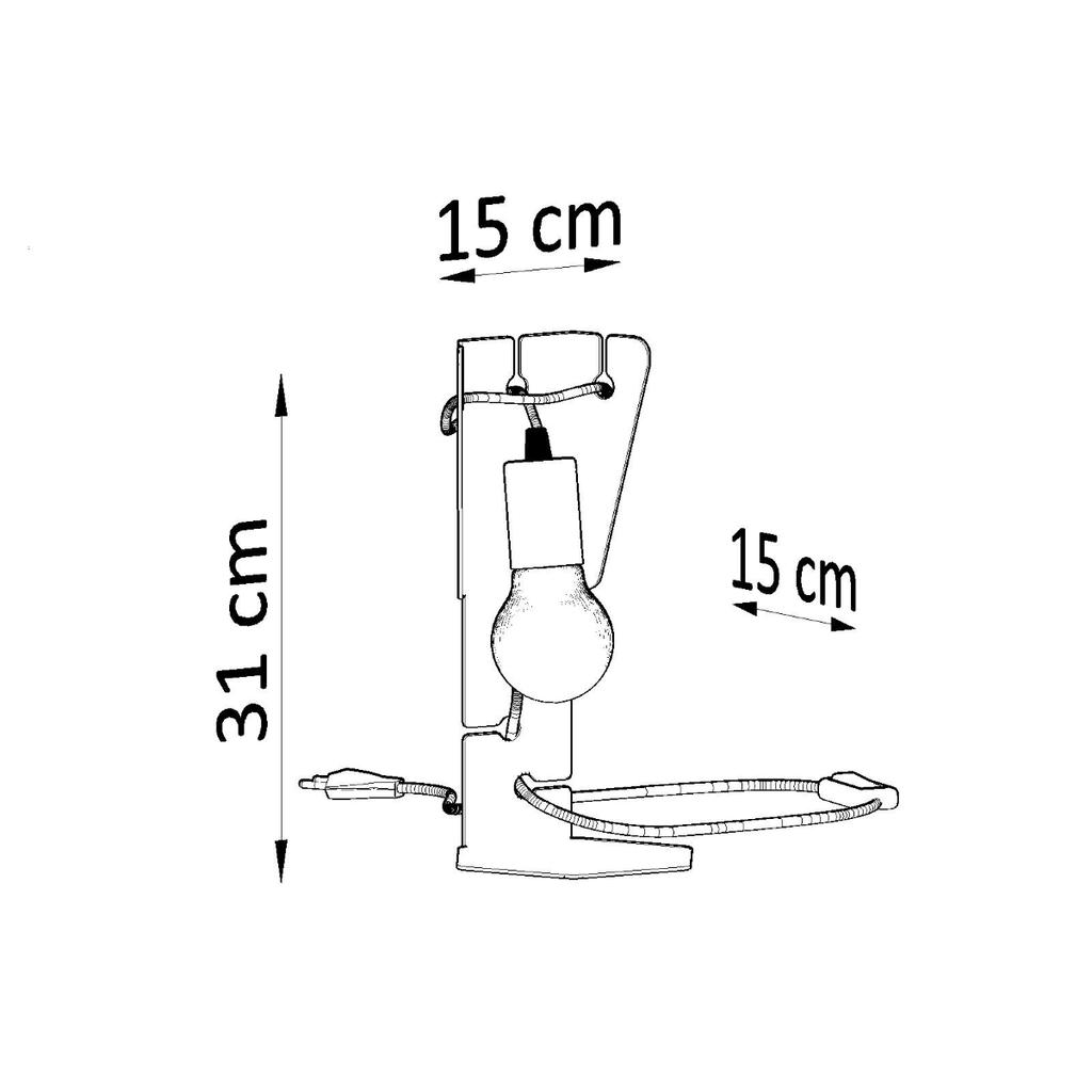 Lampa Biurkowa Arby 1 E27 Biały Sollux Sl.0879