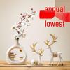 High-End Ceramic Vase with Artificial Flowers - Luxury Chinese Home Ornament