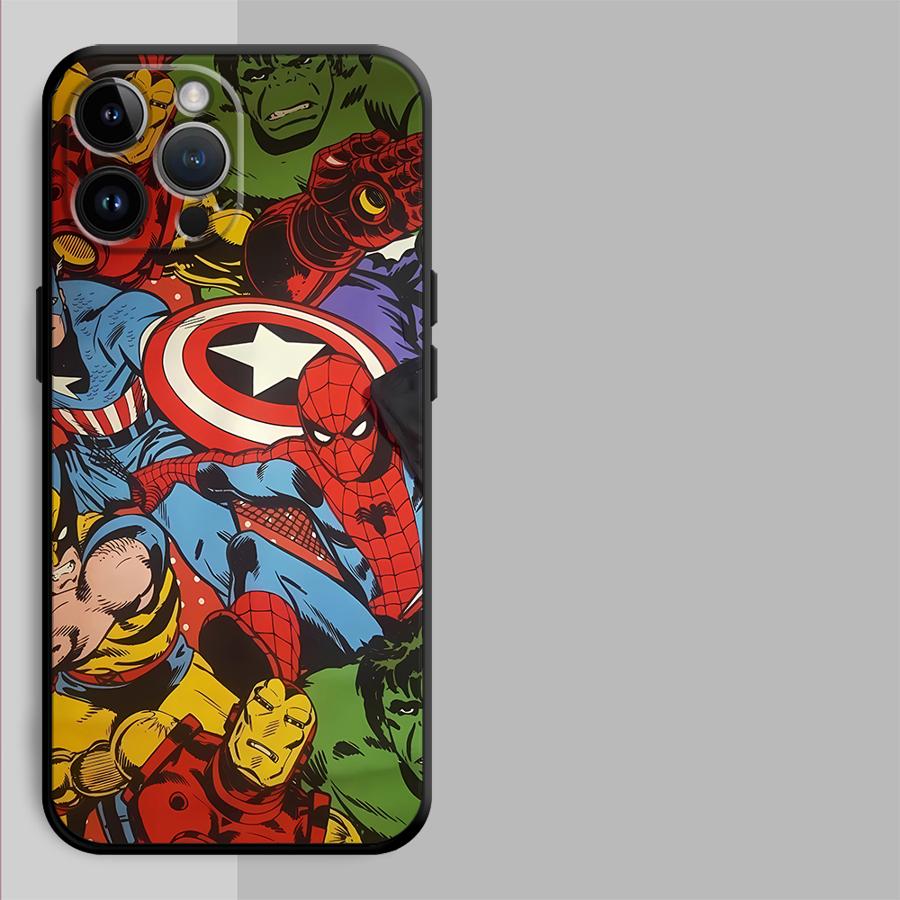 Phone Case for Apple iPhone 14 Air 15 Pro 7 8 13 XR XS MAX 12 11 17 Pro Max 16 Funda Phone Cover Marvel Avengers Captain America